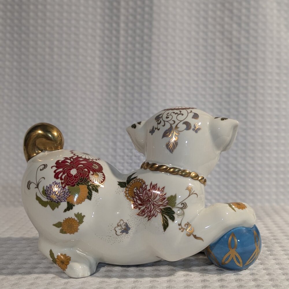 Franklim Mint "The Imperial Puppy of Satsuma" Hand Painted Fine Porcelain 1987 - Picture 5 of 11